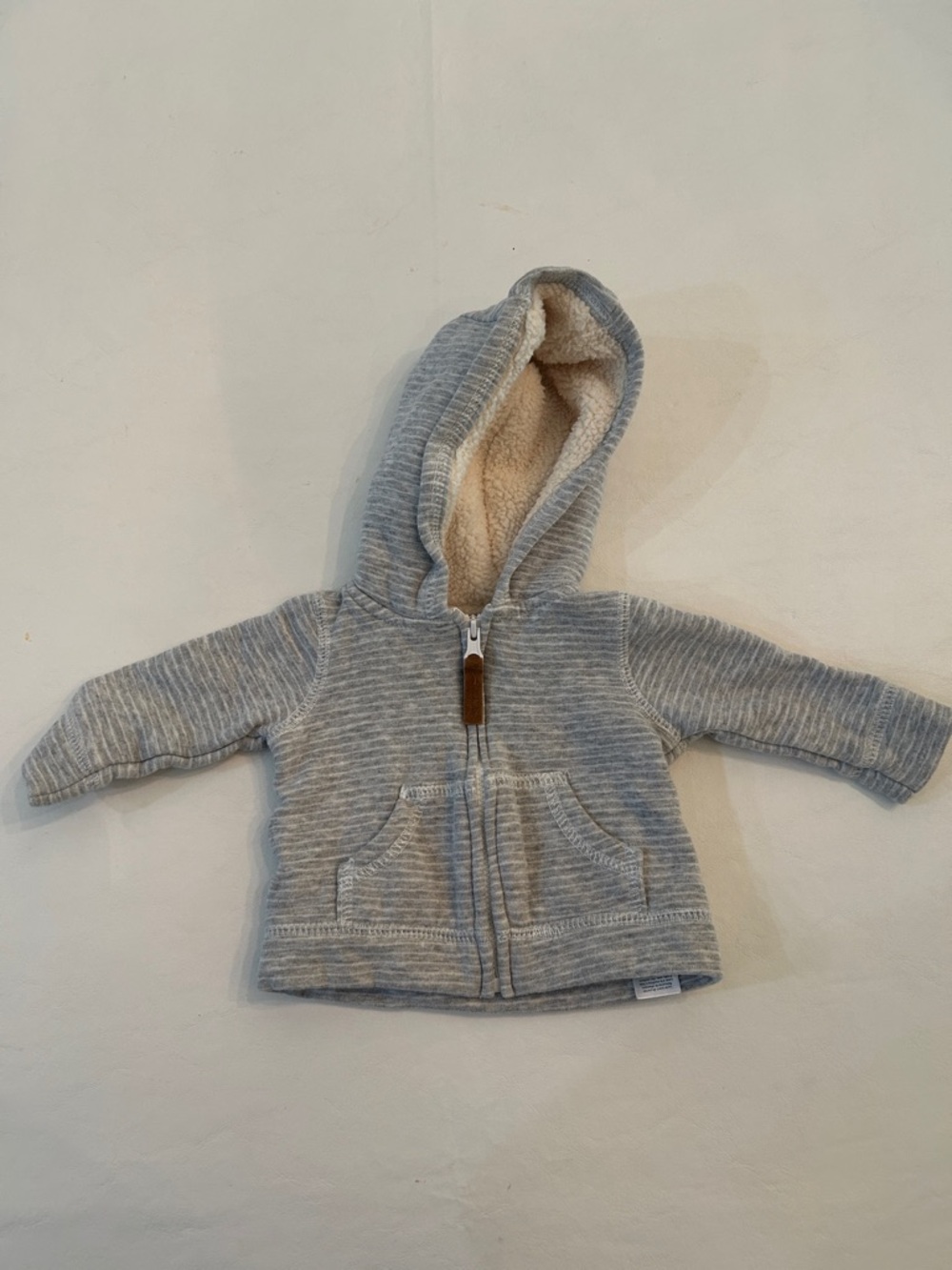Carter's Gray Striped Hooded Baby Jacket